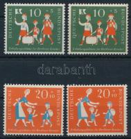 NSZK 1957 2 x Mi 250-251 közte 250 I lemezhibás bélyeg (Mi EUR 128.-)