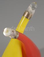 Színes üveg olaj-ecet kínáló, m: 19 cm