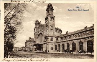 1915 Praha, Prag, Prague; Kaiser Franz Josefs-Bahnhof / railway station (EK)