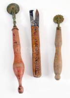 Vegyes régi tárgy tétel, közte dugóhúzó, derelyevágó