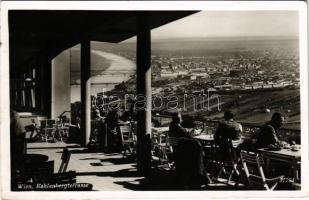 1938 Wien, Vienna, Bécs; Kahlenbergterrasse / restaurant terrace (fa)