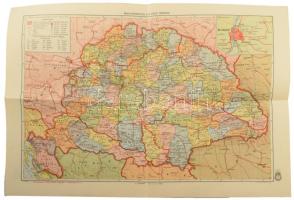 Magyarország politikai térképe a bécsi döntések, a kárpátaljai és délvidéki bevonulások után. Mérték...