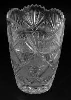 Nagyméretű ólomkristály váza, hibátlan, m: 25 cm