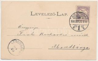 1900 Kolozsvár, Cluj; Részlet a Nagy utcából. Dunky Fivérek / street (vágott / cut)