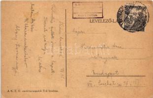 1921 Tábori doktor. A KEG Cserkészcsapatok II. kiadása / Hungarian boy scout art postcard, camp doct...