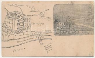 Kolozsvár, Cluj; Kolozsvár város Szépítő-Egylet Hölgybizottsága, térkép. Stier kiadása / map (fa)