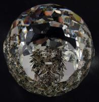 Swarovski csiszolt levélnehezék, jelzett, m: 6 cm