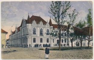 1917 Szászsebes, Mühlbach, Sebesul Sasesc, Sebes; Primaria. Erich Hutter / Rathaus / községháza / town hall (szakadás / tear)