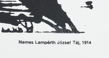 Nemes-Lampérth József (1891-1924): Táj, 1914. Szitanyomat. Készítette 1979-ban 130 példányban a Pest...