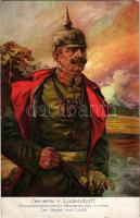 General v. Ludendorff. Generalstabschef in Hindenburgs Armee. Der Sieger von Lodz / WWI German military, Erich Ludendorff, First Quartermaster General of the Great General Staff (gyűrődés / crease)