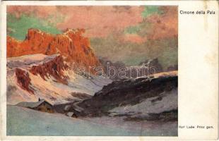 Cimone della Pala. Offizielle Karte für Rotes Kreuz, Kriegsfürsorgeamt, Kriegshilfsbüro Nr. 414. / WWI K.u.K. military art postcard s: Karl Ludw. Prinz (fl)