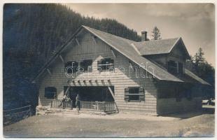 1932 Nagyszeben, Hermannstadt, Sibiu; Cabana / Hütte / Turistaház, menedékház. Foto Orig. J. Fischer / tourist hut, rest house