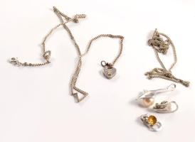 Ezüst (Ag) ékszer tétel, bruttó 11g