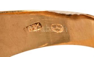 Arany (Au) pecsétgyűrű, 18K, m:61, jelzett, bruttó 3,2g