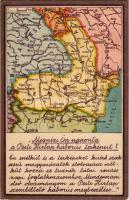 Megnézi Ön naponta a Pesti Hírlap háborús térképeit? A romániai háború térképe. Kiadja a Pesti Hírlap / WWI Map of the Romanian war (fa)
