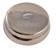 Ezüst (Ag) szelence, jelzett, 800 ezrelékes ezüst, d: 4 cm, nettó 12,6g