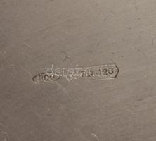 Ezüst (Ag) szelence, jelzett, 800 ezrelékes ezüst, d: 4 cm, 12,6g