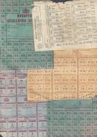 1945 Cukorjegy, közellátási szelvény (2x), kenyérjegy, zsírjegy, szappanjegy + 1941 Cukorjegy T:III-...