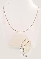 Gioieli Gullo ezüst (Ag) fülbevaló pár és nyaklánc ékszer szett, jelzett, bruttó 5,7g, ajándék táskában