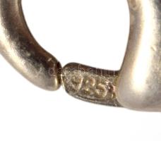 Gioieli Gullo ezüst (Ag) fülbevaló pár és nyaklánc ékszer szett, jelzett, bruttó 5,7g, ajándék táská...