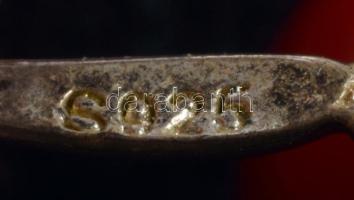 Ezüst (Ag) fülbevaló pár korallpaszta gömbökkel, jelzett, bruttó 6,6g