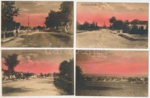 Kerecsend - 7 db RÉGI város képeslap: utcaképek, paplak. Baross nyomda