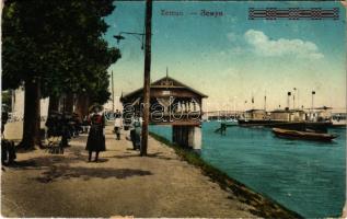 Zimony, Semlin, Zemun; Velence kávéház a Dunán / Kafana Venezija na Dunavu / cafe on the Danube (ragasztónyom / glue marks)