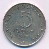 1948. 5Ft Ag "Petőfi" T:XF kis patina Adamo EM1