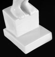 Herendi Vízbe ugró úszó figura. Jelzett, 2. oszt., fehérmázas, hibátlan, m: 27 cm