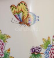 Herendi Viktória mintás virágtartó / váza, jelzett, minimális kopással, m: 17,5 cm