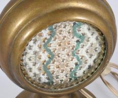 Réz asztali lámpa sárkány figurákkal, m: 35 cm