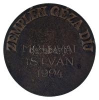 1987. "Zemplén Géza díj" kétoldalas öntött bronz emlékérem, gravírozva. Szign.: "VÍZI...
