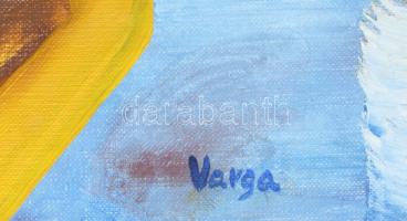 Varga jelzéssel, XX. sz. vége/XXI. sz. eleje: Geometrikus kompozíció. Olaj, vászon. 60x80 cm