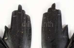 2 darab faragott keleti falidísz, m: 38 cm