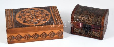 2 darab díszdoboz, h: 18 cm