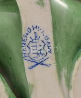 Herendi plasztikus porcelán virág, kis pattogzással, jelzett, h: 14 cm