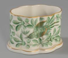 Herendi Zova mintás cigarettatartó. Kézzel festett, jelzett, hibátlan, 8,5x6 cm