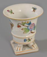 Herendi Viktória mintás körmös váza, jelzett, hibátlan, m: 7,5 cm