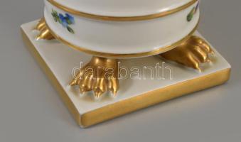 Herendi virágmintás oroszlánkörmös váza, jelzett, hibárlan, m: 10,5 cm