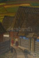 Muhoray Mihály (1898-1969): Pottyond (Erdélyi falurészlet), 1942. Olaj, vászon, jelezve balra lent. ...