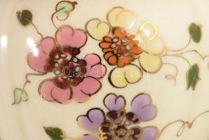 Zsolnay pillangó mintás váza, jelzett, hibátlan, m: 7 cm