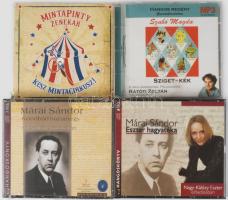 Hangoskönyvek: Márai, Szabó Magda, bontatlan CD-k + Mintapinty zenekar cd.