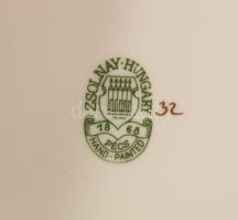 Zsolnay 2 darab búzavirág mintás süteményes tányér, jelzett, hibátlan, d: 16,5 cm