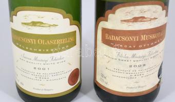 2001-2002 Badacsonyi Muskotály és Olaszrizling, 0,75l, bontatlan