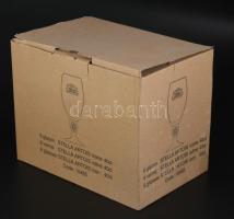 "Stella Artois" üveg söröspohárkészlet, eredeti dobozában, 6 db, 0,4 l, m: 20,5 cm