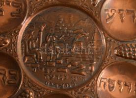 Széder tál. Réz. d: 24 cm