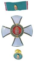 1991. "Magyar Köztársasági Érdemrend tisztikeresztje, polgári tagozat" zománcozott, aranyo...