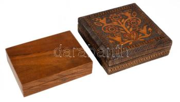 2 darab fa díszdoboz, 16x16 cm