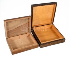 2 darab fa díszdoboz, 16x16 cm