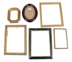 6 darab fa képkeret, h: 22 cm alatt